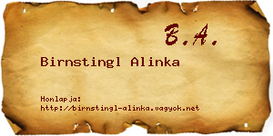 Birnstingl Alinka névjegykártya